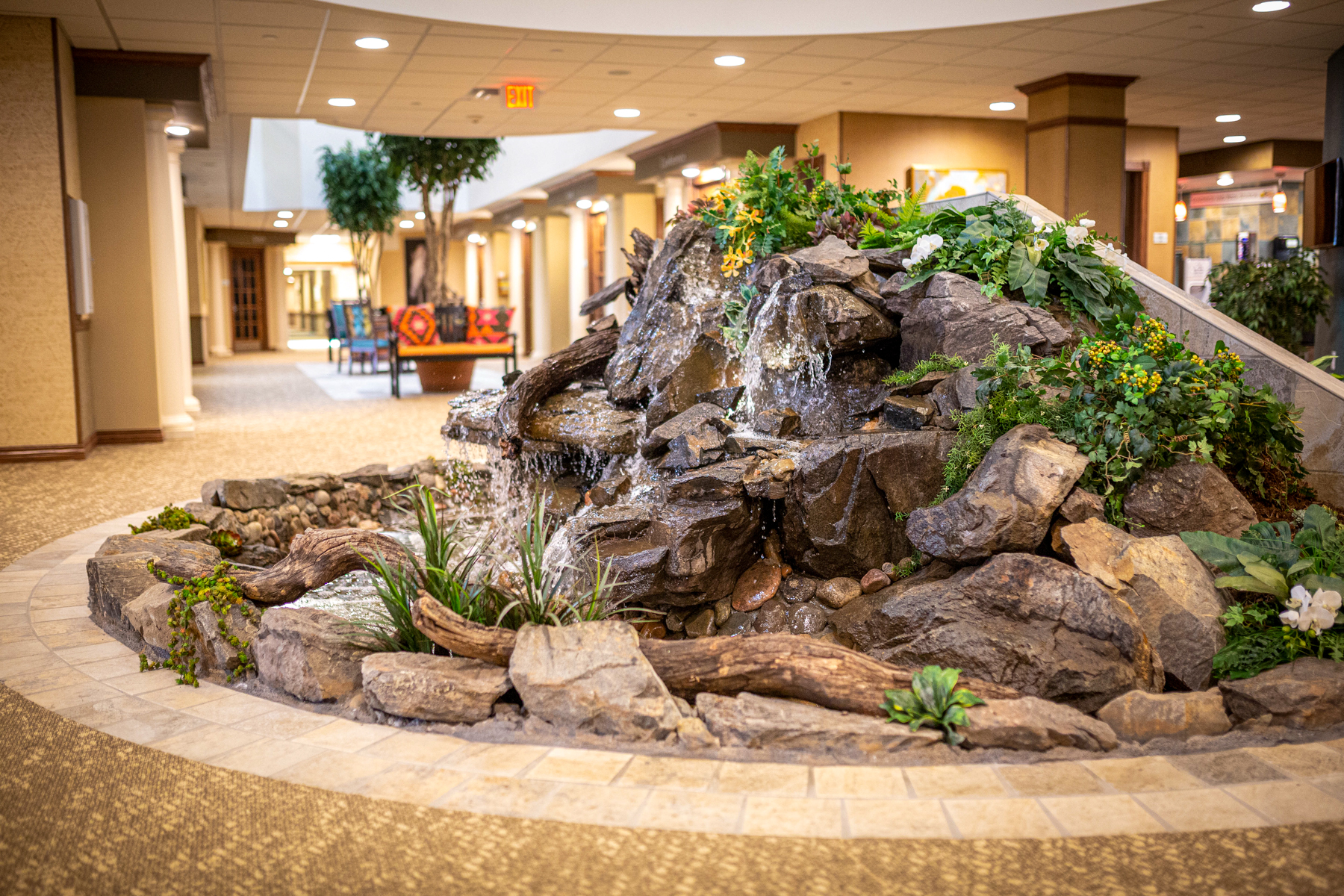 photo of an indoor water feature
