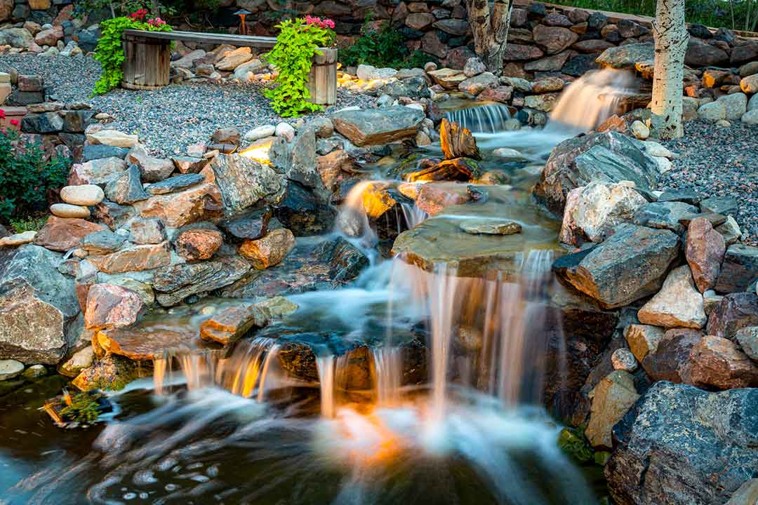 A Backyard Waterfall in Colorado
